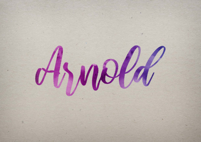 Free photo of Arnold Watercolor Name DP