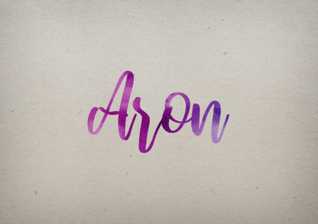Free photo of Aron Watercolor Name DP