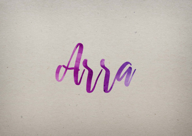 Free photo of Arra Watercolor Name DP