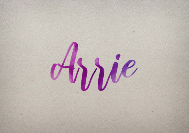 Free photo of Arrie Watercolor Name DP