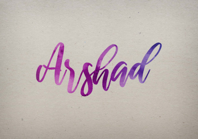Free photo of Arshad Watercolor Name DP