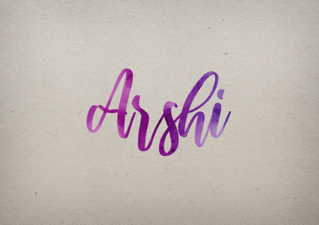 Free photo of Arshi Watercolor Name DP