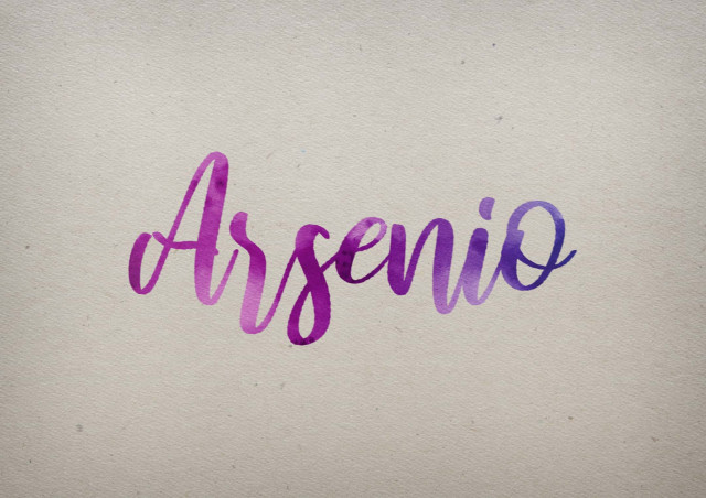 Free photo of Arsenio Watercolor Name DP