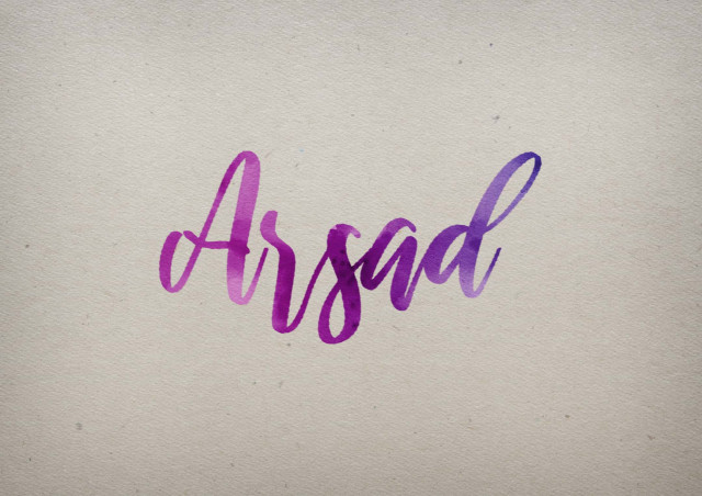 Free photo of Arsad Watercolor Name DP