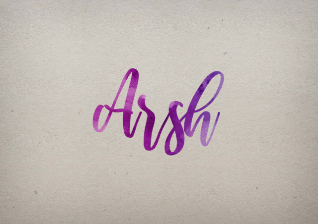 Free photo of Arsh Watercolor Name DP