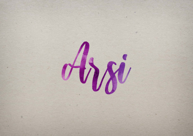 Free photo of Arsi Watercolor Name DP