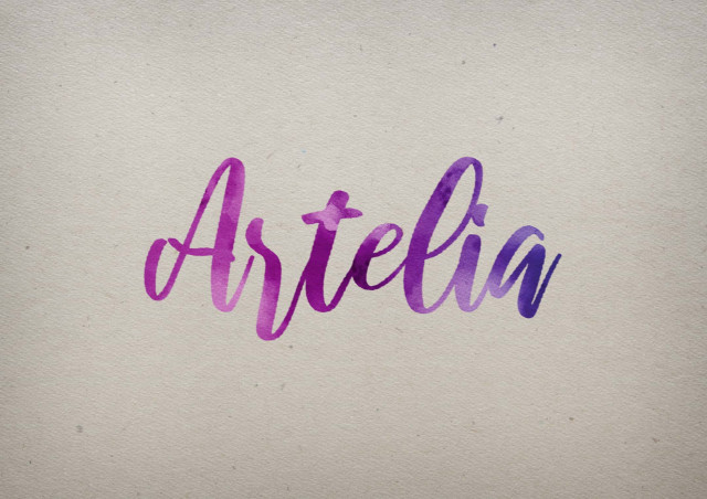 Free photo of Artelia Watercolor Name DP