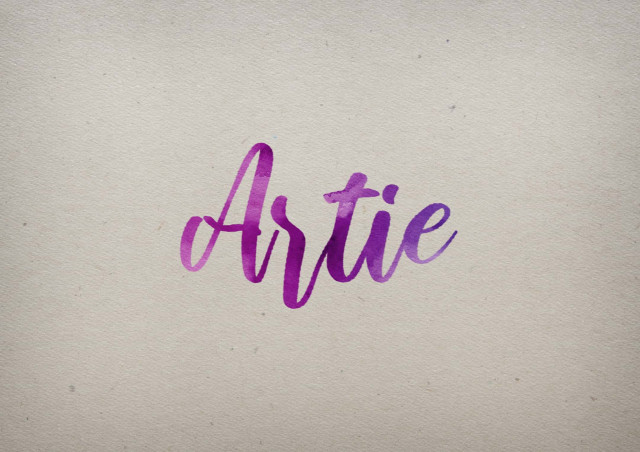 Free photo of Artie Watercolor Name DP