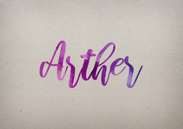 Free photo of Arther Watercolor Name DP