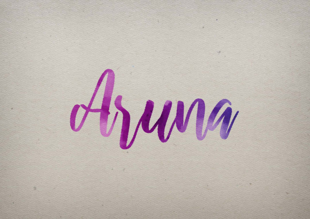 Free photo of Aruna Watercolor Name DP