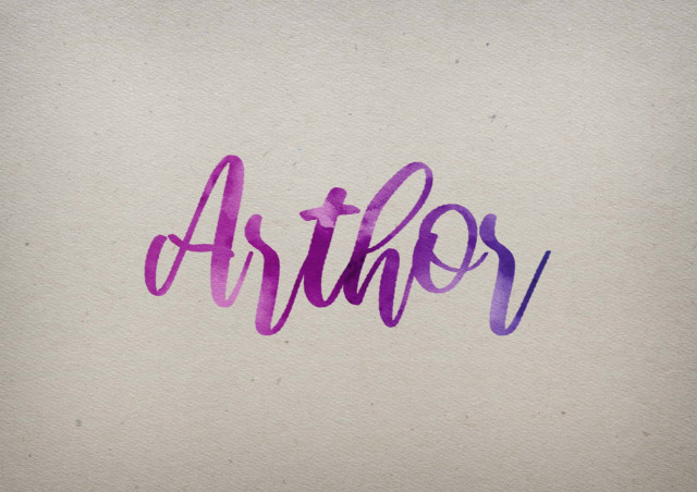 Free photo of Arthor Watercolor Name DP