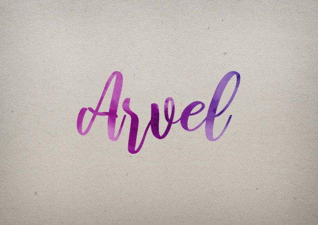 Free photo of Arvel Watercolor Name DP