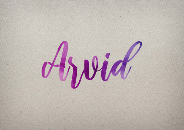 Free photo of Arvid Watercolor Name DP