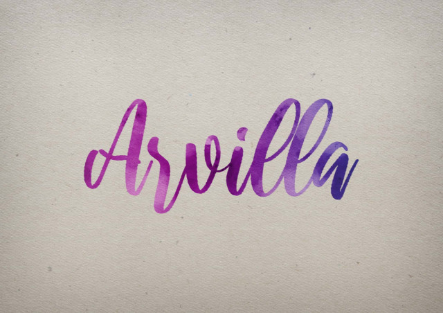 Free photo of Arvilla Watercolor Name DP