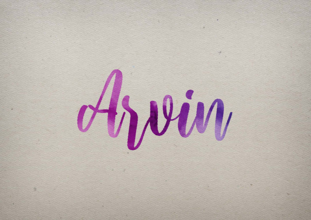 Free photo of Arvin Watercolor Name DP