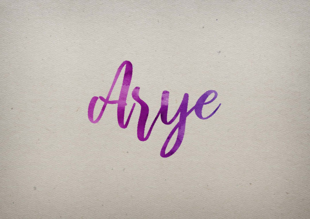 Free photo of Arye Watercolor Name DP