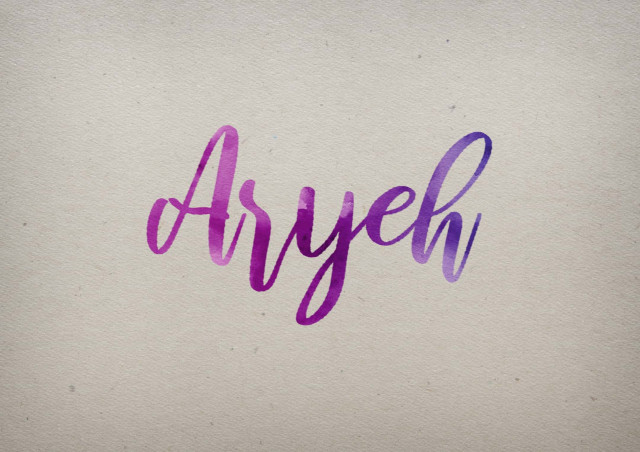 Free photo of Aryeh Watercolor Name DP