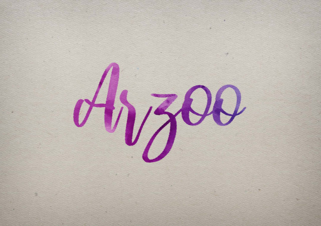 Free photo of Arzoo Watercolor Name DP