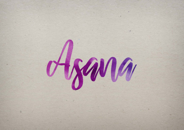 Free photo of Asana Watercolor Name DP