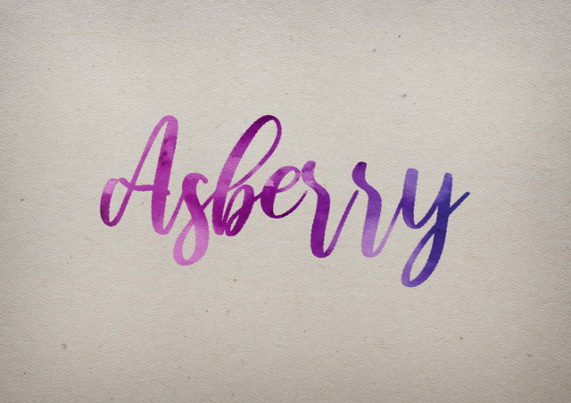 Free photo of Asberry Watercolor Name DP