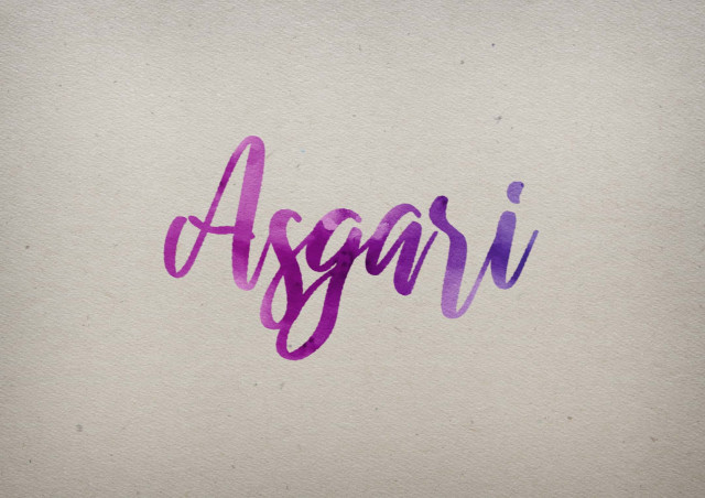 Free photo of Asgari Watercolor Name DP