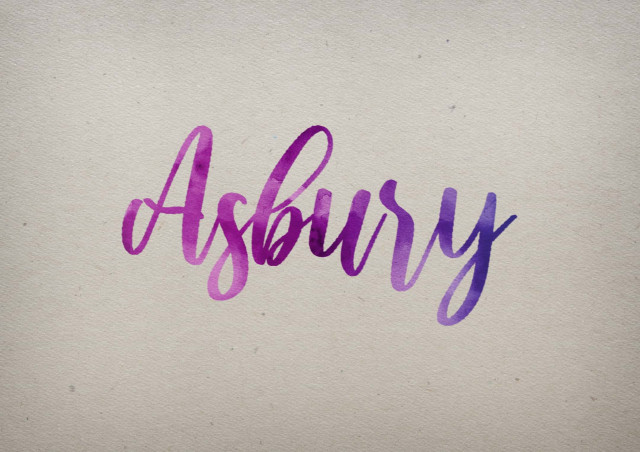 Free photo of Asbury Watercolor Name DP