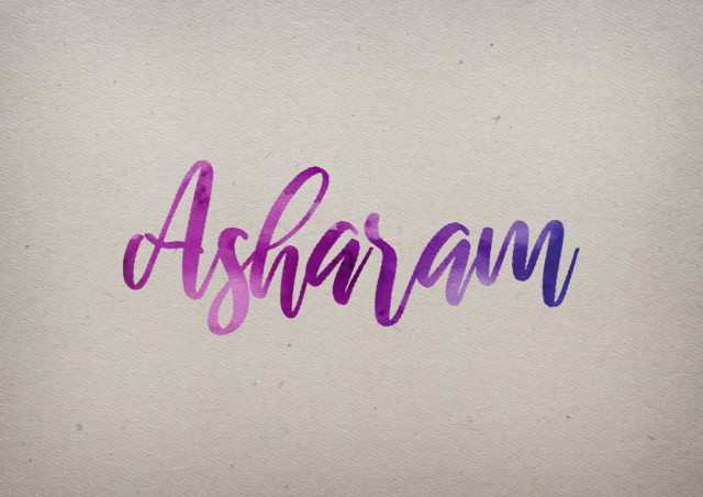 Free photo of Asharam Watercolor Name DP