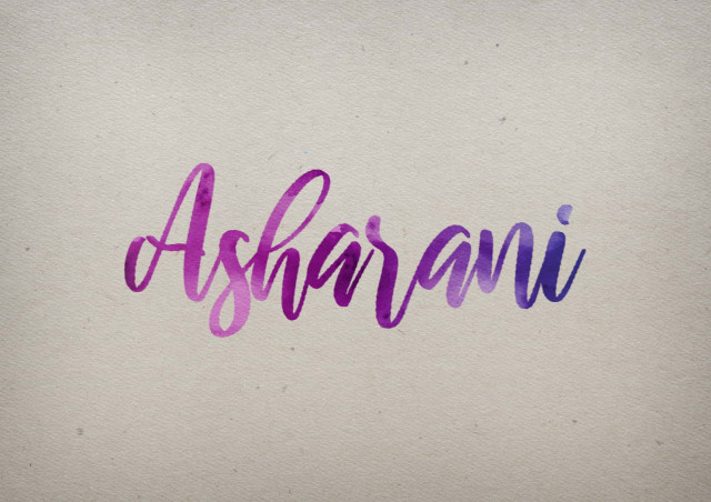 Free photo of Asharani Watercolor Name DP