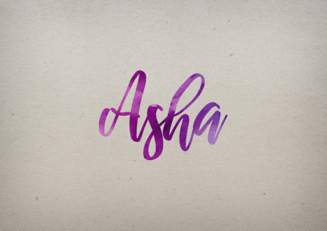 Free photo of Asha Watercolor Name DP