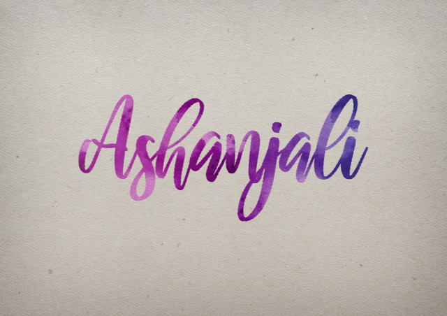 Free photo of Ashanjali Watercolor Name DP