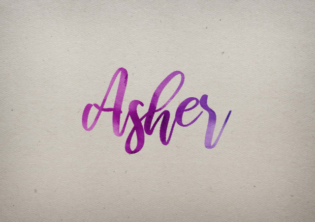 Free photo of Asher Watercolor Name DP