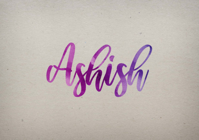 Free photo of Ashish Watercolor Name DP