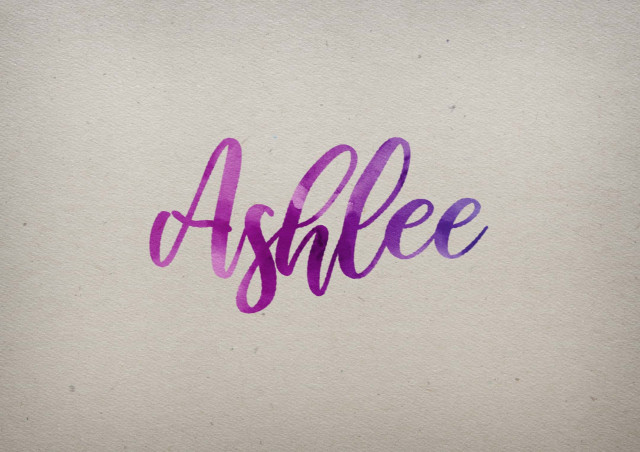 Free photo of Ashlee Watercolor Name DP