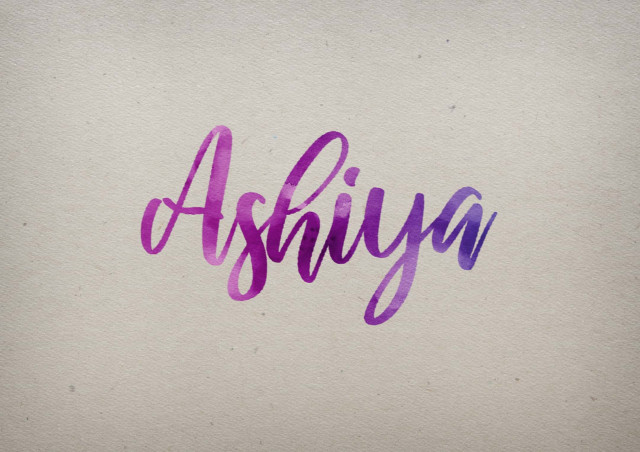 Free photo of Ashiya Watercolor Name DP