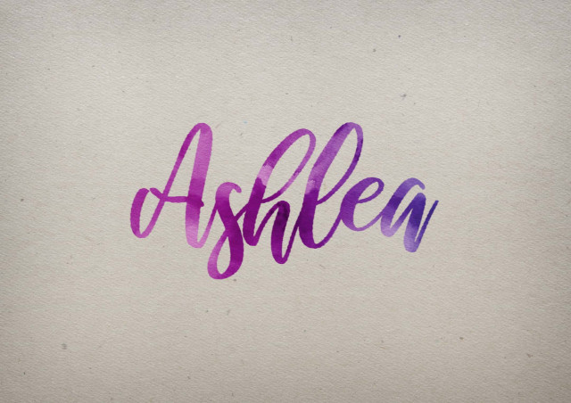 Free photo of Ashlea Watercolor Name DP