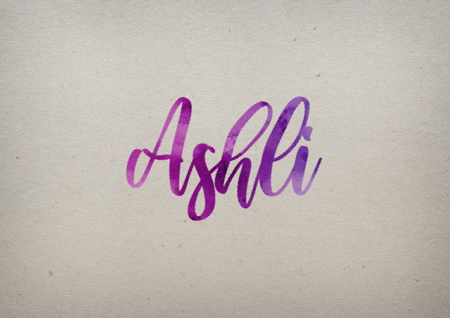 Free photo of Ashli Watercolor Name DP