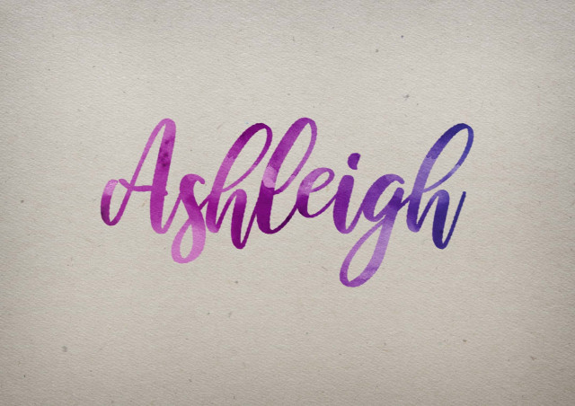Free photo of Ashleigh Watercolor Name DP