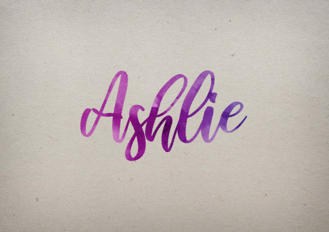 Free photo of Ashlie Watercolor Name DP