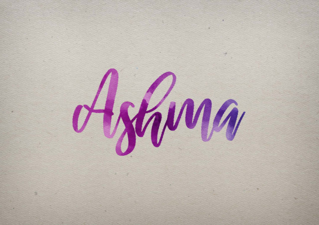 Free photo of Ashma Watercolor Name DP
