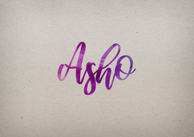 Free photo of Asho Watercolor Name DP