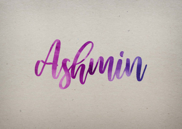 Free photo of Ashmin Watercolor Name DP