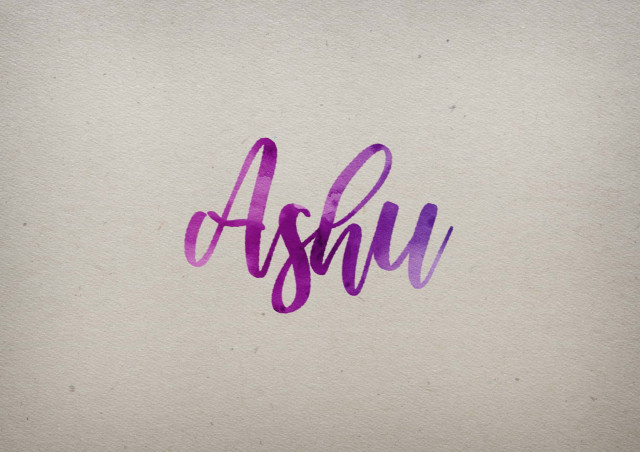 Free photo of Ashu Watercolor Name DP