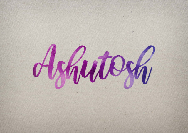 Free photo of Ashutosh Watercolor Name DP