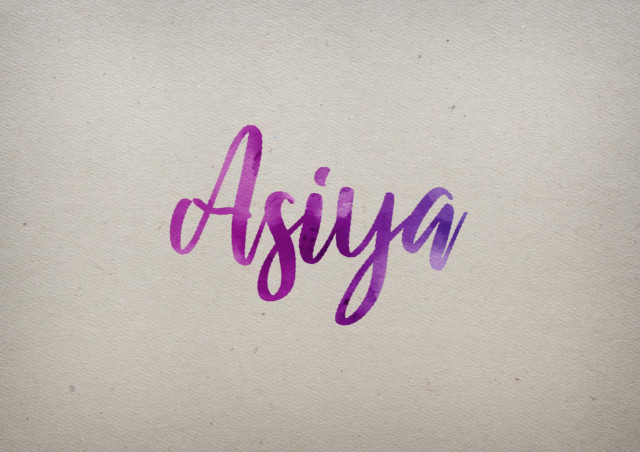 Free photo of Asiya Watercolor Name DP