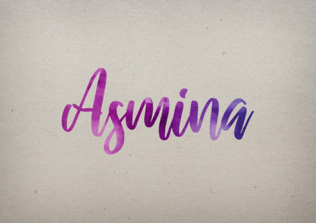 Free photo of Asmina Watercolor Name DP