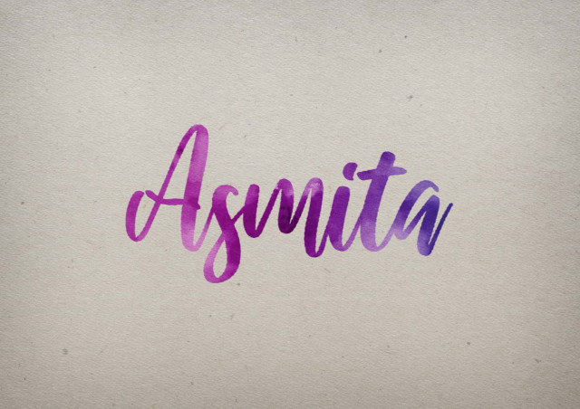 Free photo of Asmita Watercolor Name DP