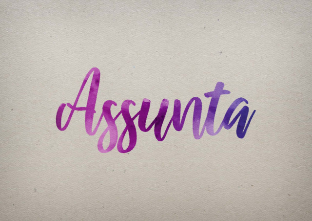 Free photo of Assunta Watercolor Name DP