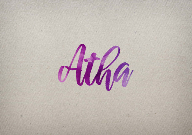 Free photo of Atha Watercolor Name DP