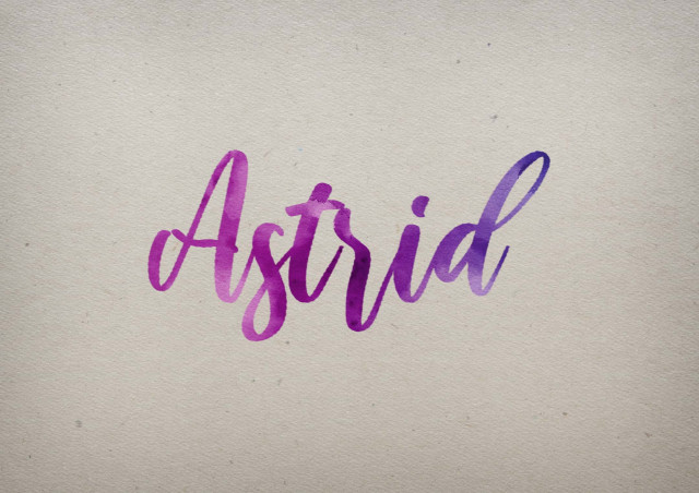 Free photo of Astrid Watercolor Name DP
