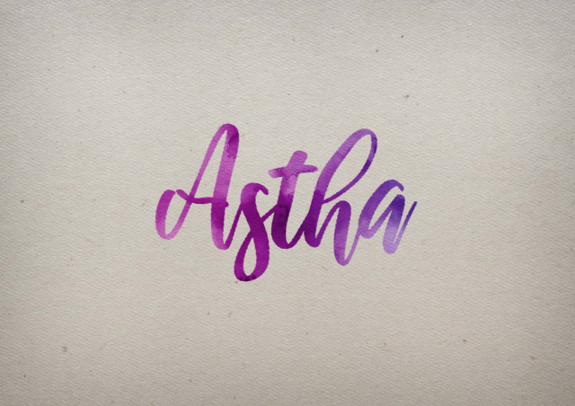 Free photo of Astha Watercolor Name DP